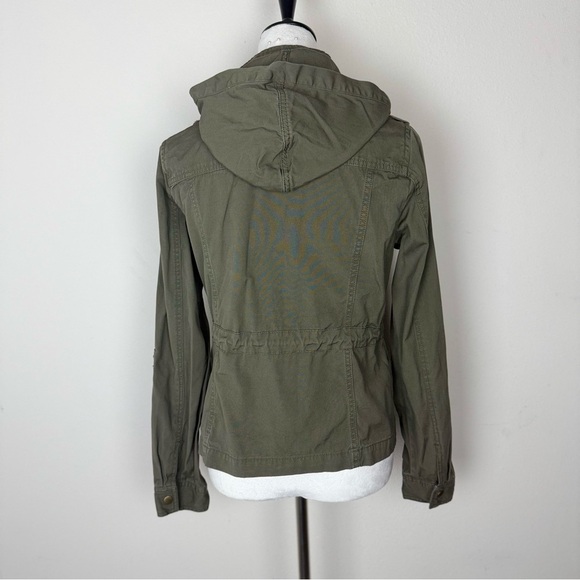 Timing Women’s Green Utility Jacket with Hooded Design Size M - Picture 4 of 9